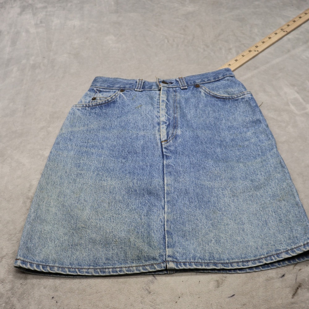 Levis Denim Skirt Womens 10 Light Wash A-Line Classic Western Casual 90s VTG